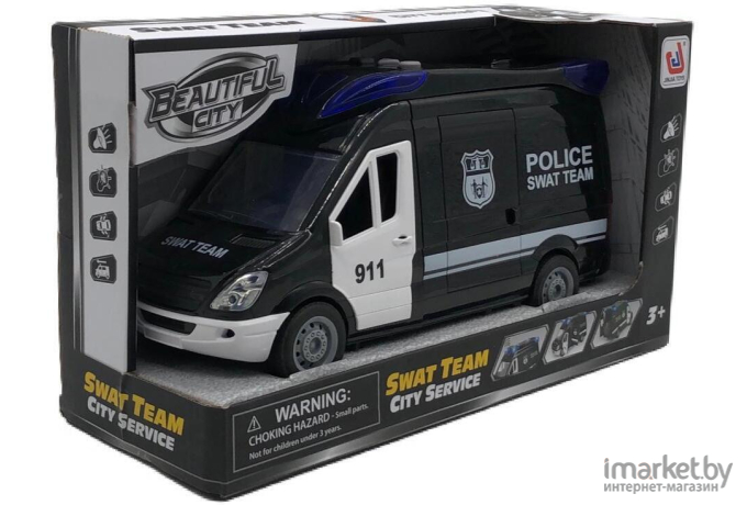 Автовоз игрушечный JINJIA TOYS Фургон Полиция [666-12P]
