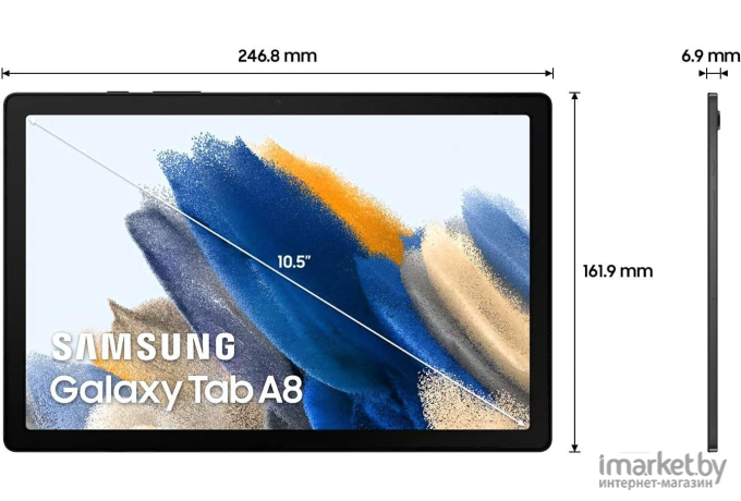 Планшет Samsung Galaxy Tab A8 4/64Gb 10.5 Dark [SM-X205NZAESER]