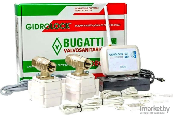 Система защиты от протечек Gidrolock Wifi Bugatti 1/2 [36201021]