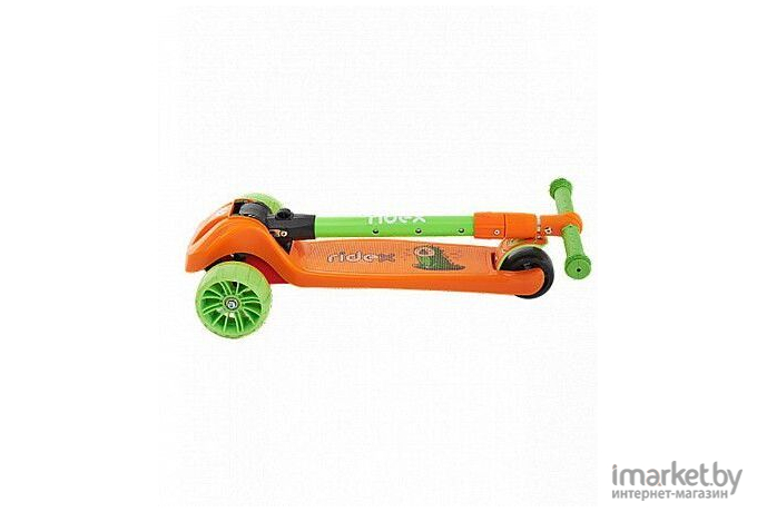 Самокат Ridex Juicy 120/80 мм оранжевый/зеленый