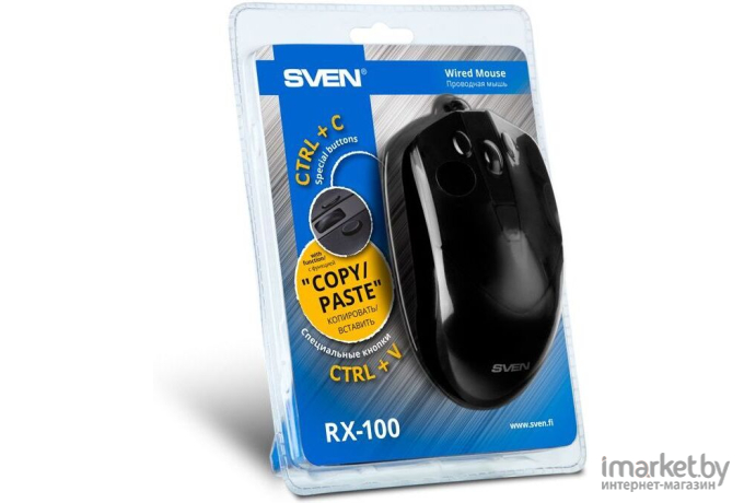 Мышь SVEN RX-100 USB черный [RX-100 черный]