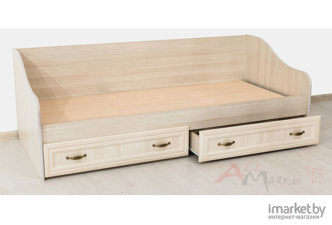 Кровать SV-Мебель ДМ-09 (МС Вега Д) без матраца 90х200 сосна карелия [00-00102992]