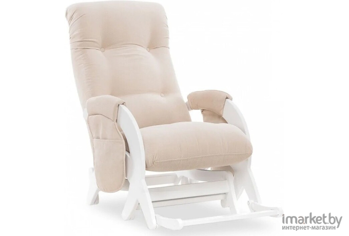 Кресло-глайдер Мебель Импэкс Milli Dream для кормления с карманами молочный дуб/Verona Vanilla