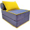 Бескаркасный диван byROOM Easy 70х100х40 велюр/кант Мазерати 21/желтый