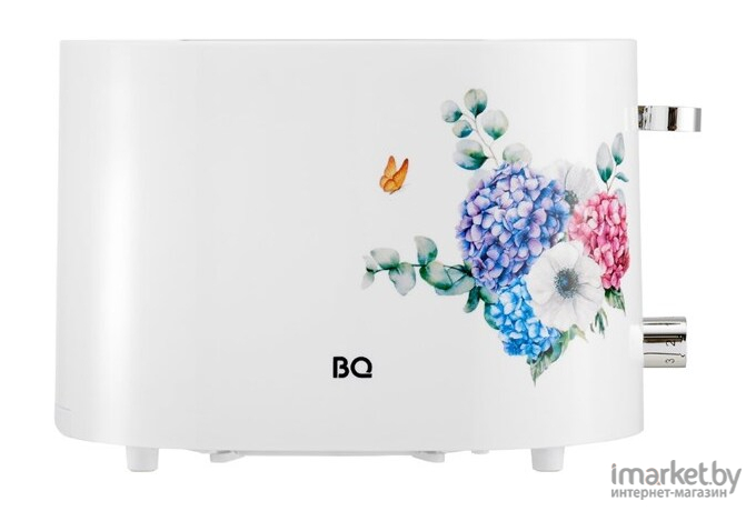 Тостер BQ T1003 белый/цветы