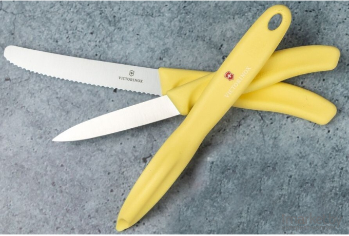 Кухонный нож Victorinox Swiss Classic2шт + овощечистка желтый [6.7116.31L82]