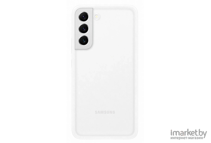 Чехол для телефона Samsung Galaxy S22+ Frame Cover белый/прозрачный [EF-MS906CWEGRU]