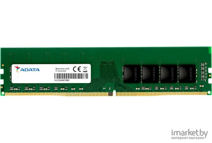 Оперативная память A-Data DDR4 8Gb 3200MHz RTL PC4-25600 CL22 DIMM 288-pin 1.2В single rank [AD4U32008G22-SGN]