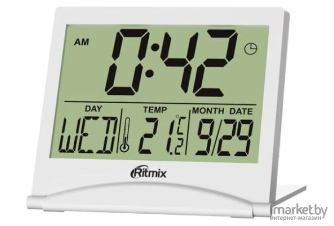 Часы-будильник Ritmix CAT-042 White