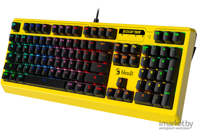 Клавиатура A4Tech Bloody B810RC (желтый/черный)
