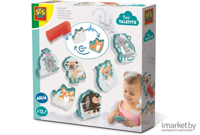 Игровой набор SES Creative для ванны Tiny Talents Искупай собачек (13084)