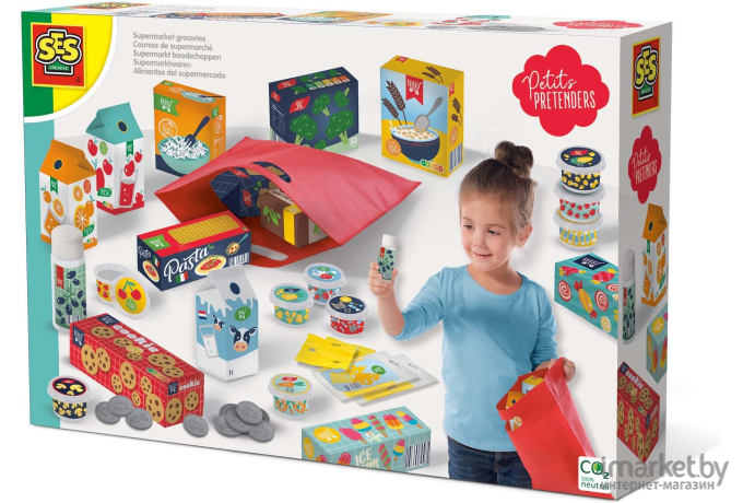 Набор SES Creative детский игровой Petits Pretenders Играем в магазин с продуктами (18007)