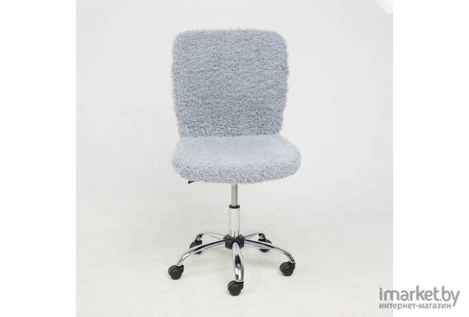 Офисное кресло AksHome Fluffy искусственный мех серый