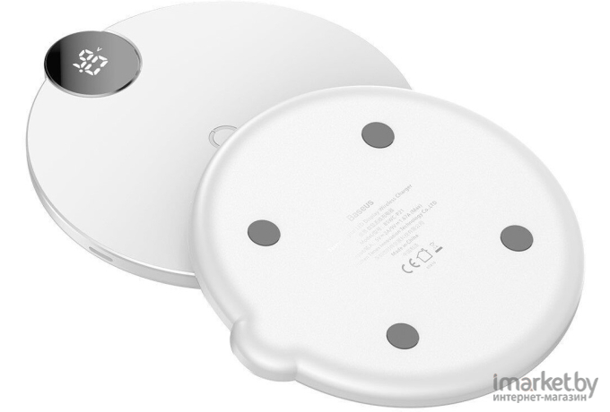 Беспроводное зарядное устройство Baseus WXSX-02 Digtal LED Display Wireless Charger 10W White (Baseus Digtal LED Display Wireless Charger White (WXSX-02))