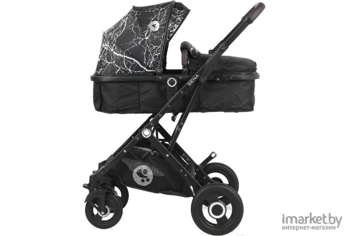 Детская коляска Lorelli Sena 3в1 2021 Black/Marble (10021612183)