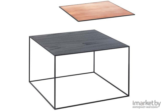 Журнальный столик Millwood Art-3 L 65х65х49 дуб белый Craft/металл черный