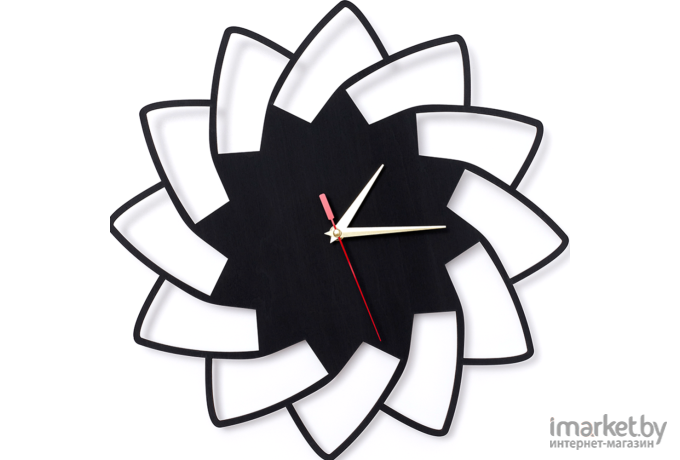 Настенные часы Woodary 30см чёрный (2035)