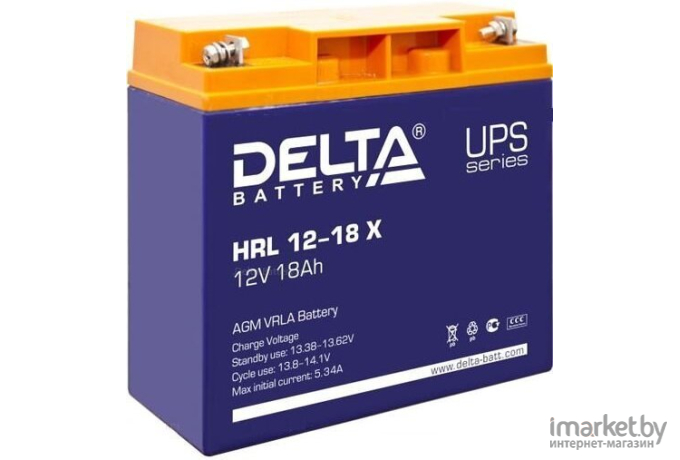 Аккумулятор для ИБП DELTA HRL 12-18 X 12V/18Ah