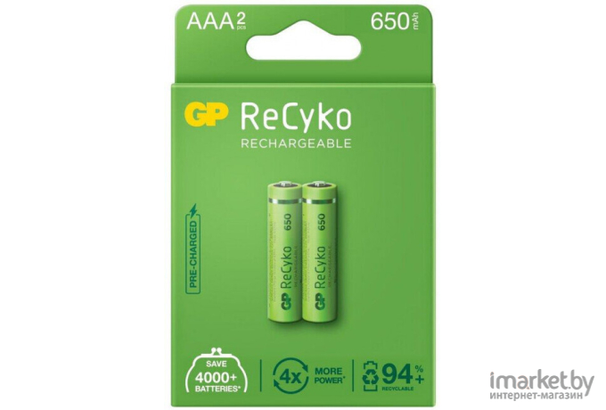 Аккумулятор GP AAA ReCyko (65AAAHCE-5EB2)