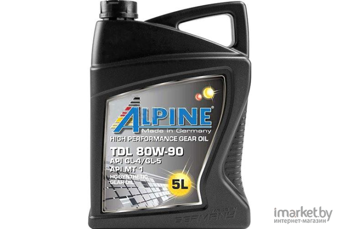 Трансмиссионное масло Alpine Gear Oil TDL 80W90 GL-4/GL-5 5л (0100722)