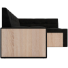 Кухонный диван Mebel-Ars Бали 194х118 правый велюр черный (М11-1-9)
