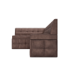 Кухонный диван Mebel-Ars Атлантис 190х84 левый бархат серо-шоколадный Star Velvet 60 Coffee (М11-8-3)