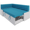 Кухонный диван Mebel-Ars Ганновер 208х82 левый синий (М11-10-19)