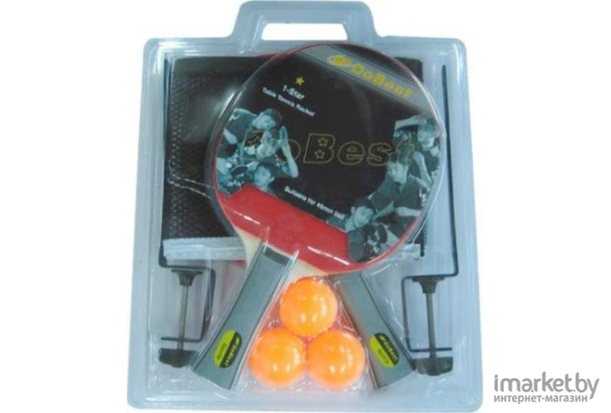 Набор для настольного тенниса Dobest BR33 1* 2 ракетки+3 мяча+сетка