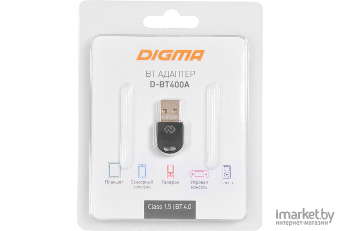 Беспроводной адаптер Digma D-BT400A