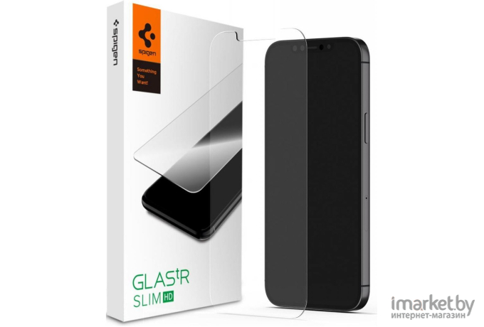 Защитное стекло для телефона Spigen Glas.tr slim iPhone 12/12 PRO (AGL01511)