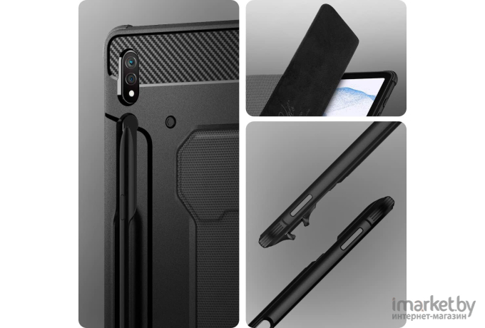 Чехол для планшета Spigen Rugged Armor Pro Galaxy Tab S7+/S8+ Plus 12.4 Black (ACS01607)