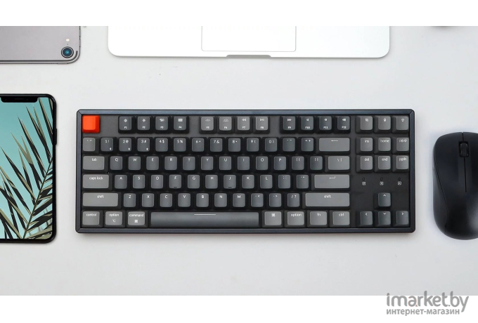 Беспроводная клавиатура Keychron K8 Grey (White Led, Hot-Swap, Gateron G pro Brown Switch)