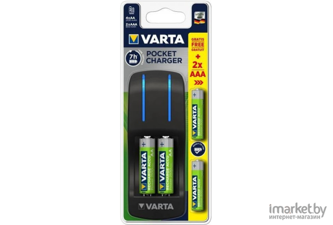 Зарядное устройство VARTA Pocket Charger 4xAA (57642101451)