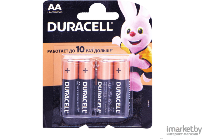 Батарейка Duracell LR6 Alkaline AAx4шт