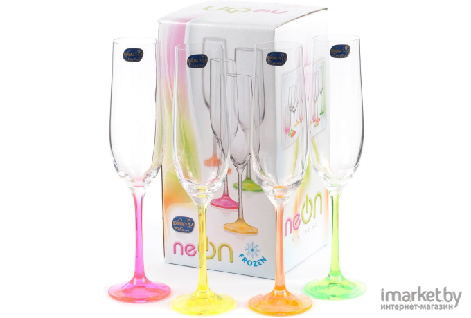 Набор бокалов для шампанского Bohemia Neon (40729/D4892/190-4)