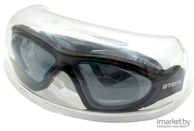 Очки-полумаска для плавания Atemi Z101 силикон черный