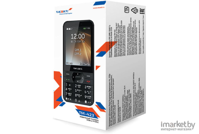Мобильный телефон TeXet TM-423 черный (24173)