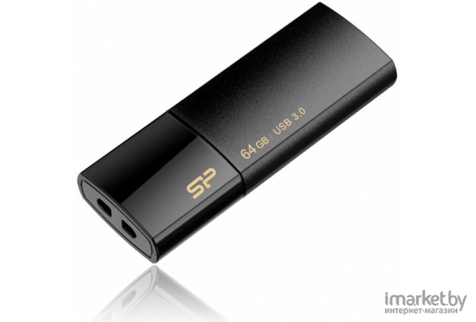 USB Flash-накопитель Silicon-Power UFD3.0 Blaze B05 64GB Black (SP064GBUF3B05V1K)