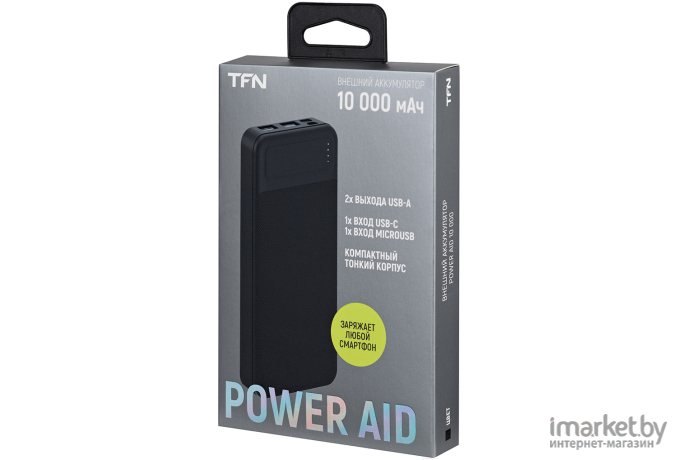 Портативное зарядное устройство (power bank) TFN PowerAid 10000mAh PowerAid (TFN-PB-278-BK)