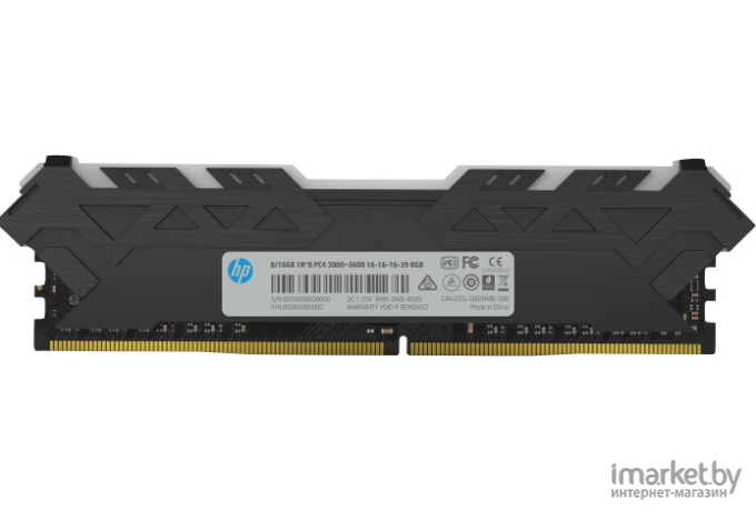 Оперативная память HP DDR4 DIMM 16Gb PC28800 3600Mhz 18-20-20-40 V8 RGB с радиатором (7EH93AA#ABB)