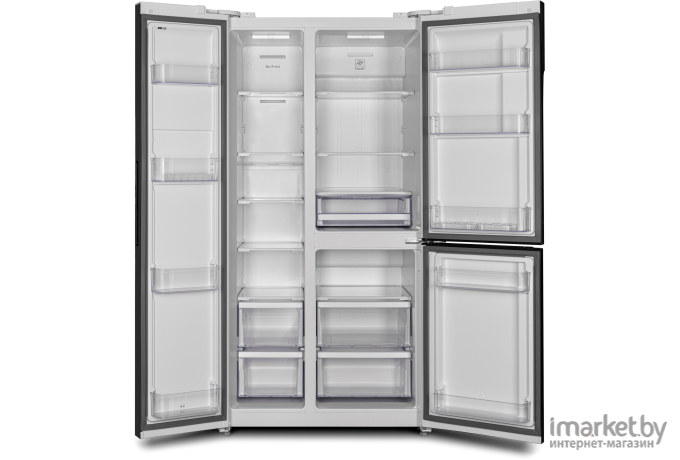 Холодильник Hyundai CS6073FV Белое стекло
