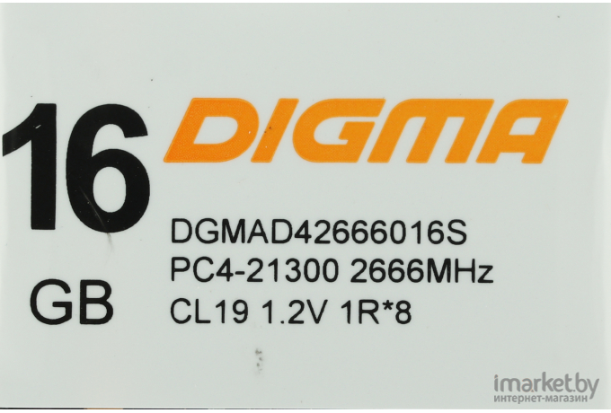 Оперативная память Digma DDR4 16Gb 3200MHz DGMAD43200016S