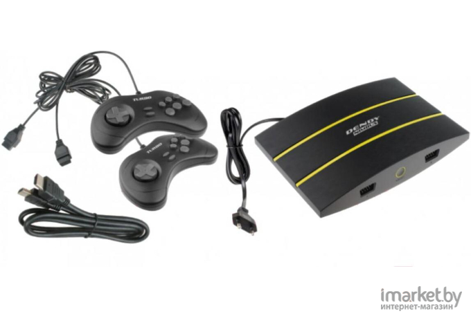 Игровая консоль Dendy Nimbus 1700 игр с HDMI черный/желтый