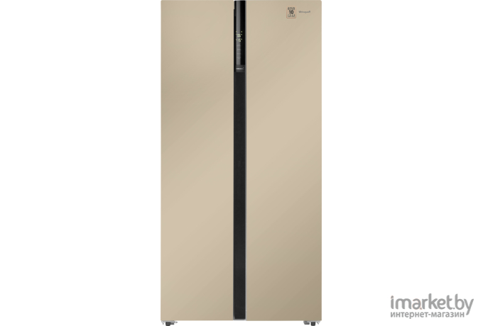 Холодильник Weissgauff WSBS 600 BeG NoFrost Inverter Бежевый (430814)