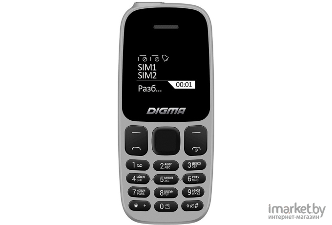Мобильный телефон Digma A106 Linx 32Mb серый (LT1065PM)