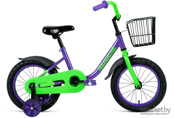 Детский велосипед Forward Barrio 14 2022 зеленый (IBK22FW14135)
