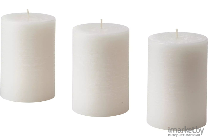 Набор декоративных свечей Ikea Адлад скандинавское дерево белый (005.023.13)