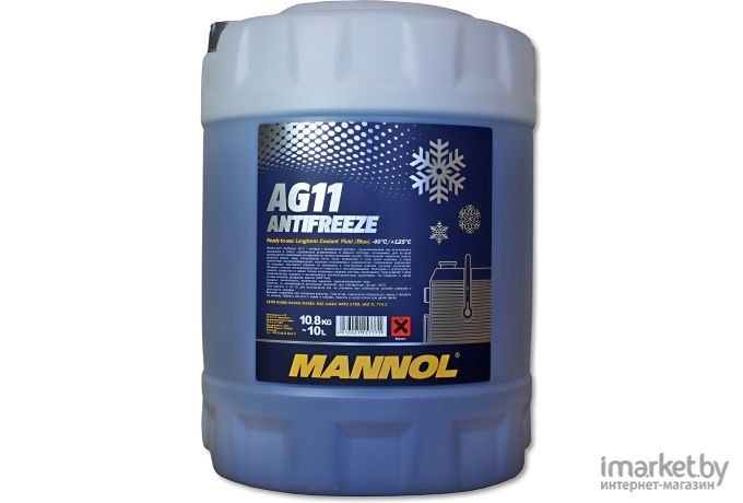 Антифриз Mannol AG11 -40 синий 10л