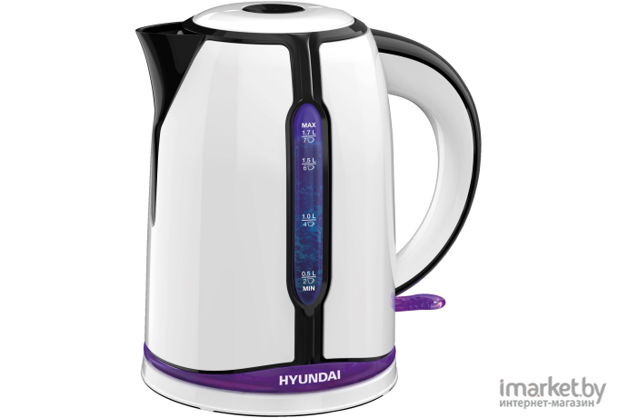Чайник электрический Hyundai HYK-P3405 белый/черный