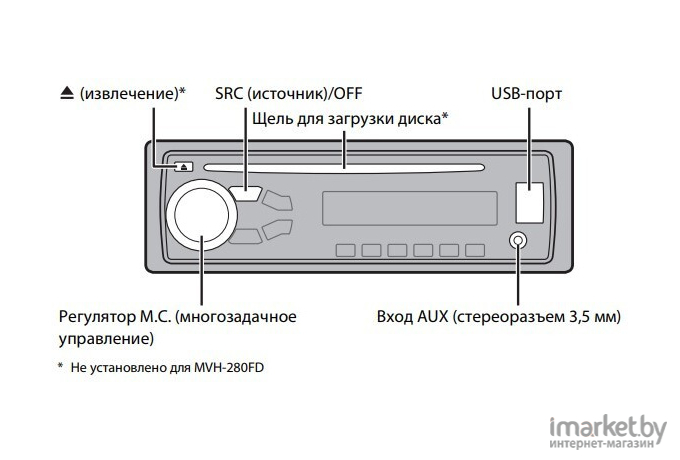 USB-магнитола Pioneer MVH-280FD